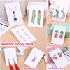 anezus White Earring Cards, 400 Pcs Earring Packaging Supplies Kit with Earring Display Holder Cards Self-Sealing Bags Earring Backs, Cardboard Paper Necklace Cards for Jewelry Display