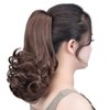 Brown Ponytail Extension,Claw Clip Ponytails 12in Curly 3.8 OZ Fake Hair Extensions Hair pieces SYXLCYGG Wig Girl Synthetic Fluffy¬ Tangled