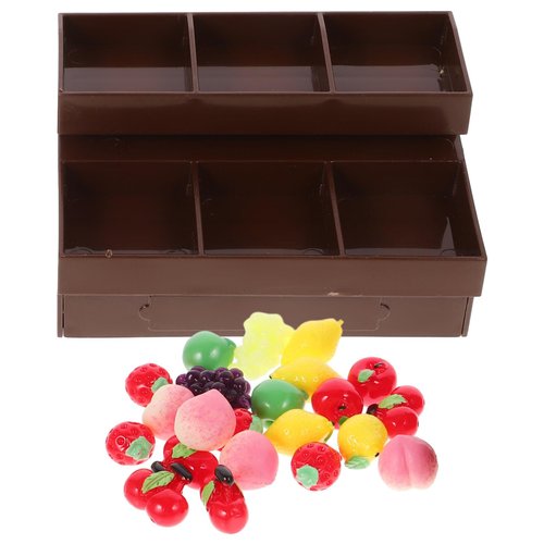 Vegetable Shelves Miniature Furniture Accessories Mini Stands for Display Doll Furniture Doll House Storage Rack Model Miniature Grocery Stand Wear Resistant Mini Furniture