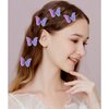 10 Pcs Purple Butterfly Hair Clips Pearl Fabric Fashionable Bobby Pins Non-Slip Barrette Kawaii Hair Accessories for Girls and Women