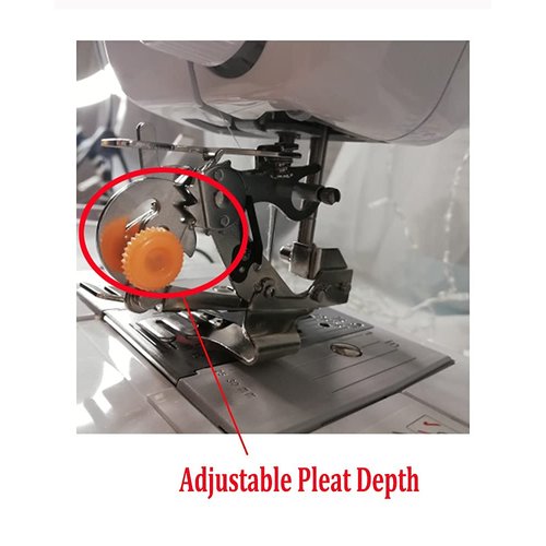 Eastbuy Ruffler Foot - Brother Sewing Machine Ruffler Attachment Low Shank Foot for Brother Singer Domestic Sewing Machine Part Tool for Low Shank Singer, Brother, Babylock, Viking, Janome, Kenmore