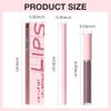 evpct Retractable 1Pcs Lip Liner Pencils and 1 Pcs Lip Gloss Makeup Set for Shaping & Sculpting Lips, Plum Purple Long-Lasting Waterproof Matte Rich Lip Colors Liner Crayon Liquid Lipstick 06#