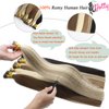Nano Ring Hair Extensions Human Hair Keratin Cold Fusion Nano Tip Micro Nano Beads Link Thick Hair Balayage Highlight Ombre Real Remy Hair 1g/s (16inch50gr50s, Silver Gray)