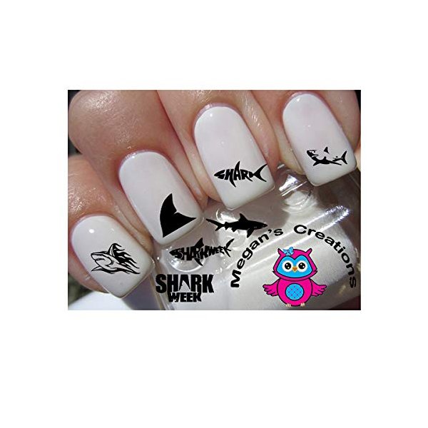 Shark Week Nail Art Decals
