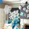 50Ct Winter Snowflake Latex Balloons - Christmas Winter Wonderland/Xmas/Holiday Birthday Baby Shower Wedding First Birthday Party Supplies Decorations Favors Snowflakes Home Outdoor Decor