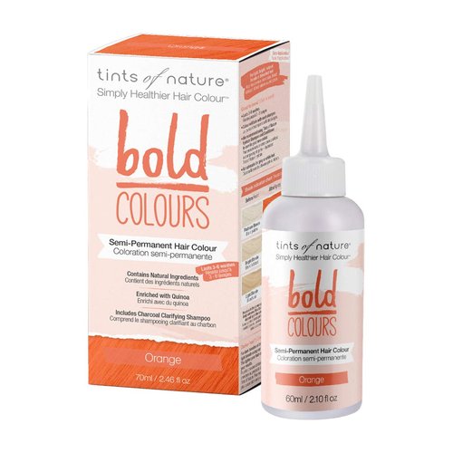 Tints of Nature Bold Colour Orange Semi-Permanent Hair Dye, Ammonia-Free and Damage-Free Colourin...