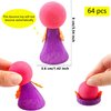 Cagemoga 64 Pieces Jumping Spring Toys Cute Colorful Jumping Popper Spring Bouncy Launcher Toy for Goodie Bag Stuffers Stocking Stuffers Birthday Christmas Party Favors, Random Color