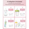 Portable Bottle Warmer, w-maxa Fast Baby Bottle Warmer for Travel with Glass Bottle & 4 Adapters, Rechargeable Bottle Warmer On The Go with Precise Temperature Control for Breastmilk, Formula