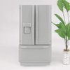 1:12 Dollhouse Miniature Fridge, High Simulation Kitchen Prop Delicate Model Dollhouse Decor, Fridge Refrigerator Accessories, Exquisite Workmanship (Gray)