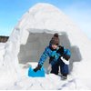 Superio Snow Brick Maker Igloo Fort Block Form Outdoor Winter Snow Toys Sand Castle Building Kit for Adults and Kids Sandbox, Beach, Sand Toys (Blue)