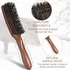 Lorsex Hair brush for Men, Boar Bristles Brush for Fine Thin Medium Hair, Nature Boar Hairbrush for Beard Styling