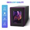 UAONO MTG Deck Box with 2 Commander Display and Dice Tray-Patented Design, Double Deck Box for 250+ Single Sleeved Cards, Leather Magnetic Card Storage Box Fits for TCG CCG Magic Cards (Black&Purple)