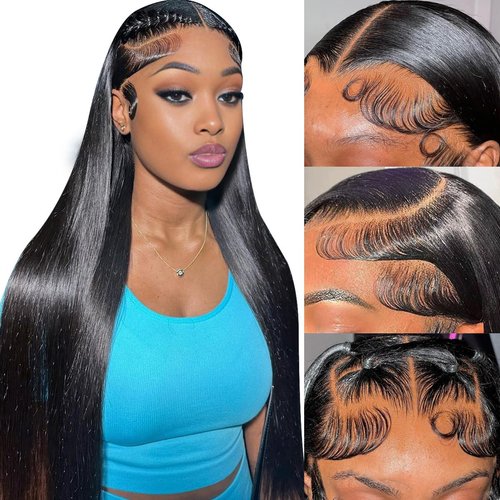 Profairsor 13x6 Lace Front Wigs Human Hair Straight 180% Density Glueless Pre Plucked Lace Front Wigs Human Hair 13x6 Straight Human Hair Wigs for Women HD Lace Frontal Wigs 20 Inch Straight Wigs