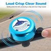 Bike Bell Compatible with Woom-Aluminum,Loud Crisp Clear Sound,6cm / 2.36in Diameter,1 Pack(Blue)