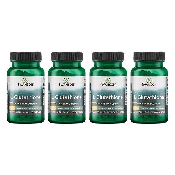 Swanson Amino Acid L-Glutathione 100 Milligrams 100 Capsules 4 Pack