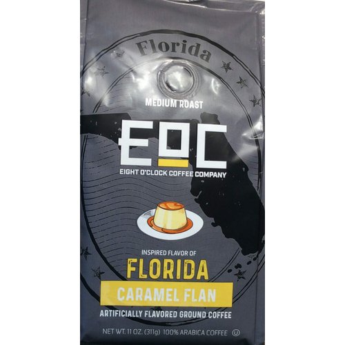 Eight O'Clock Coffee Flavors Of America Florida Caramel Flan, 11 Ounce Ground Artificially Flavored Coffee