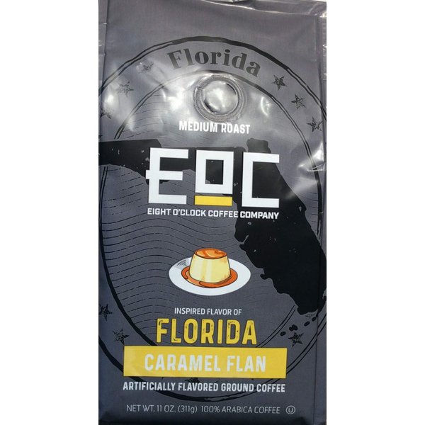 Eight O'Clock Coffee Flavors Of America Florida Caramel Flan, 11 Ounce Ground Artificially Flavored Coffee