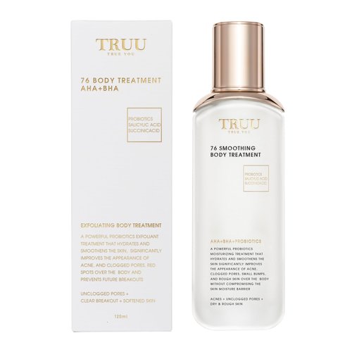 TRUU 76 Smoothing Body Treatment Body Lotion – Advanced Exfoliation with Probiotics & Willow Bark Extract – Smooths, Hydrates, and Refines Skin | 4.1 Fl. Oz
