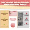 Sourdough Bread Baking Supplies Set, Sourdough Bread Guard Basket, 9" Round Bread Proofing Basket, Foldable Bread Proofing Bowl, Set for Sourdough Bread Baking, Cream Pink
