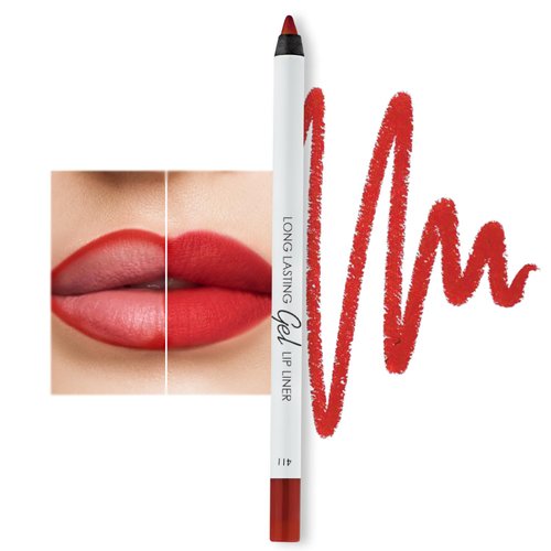 Lamel Gel Lip Liner - Long-lasting formula - Adds Colour & Texture to the Lips - Cruelty-free - Ruby red - N.411