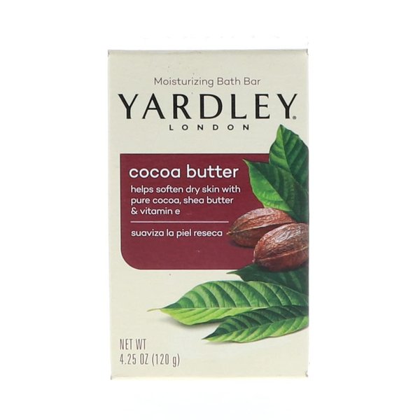 Yardley London Pure Cocoa Butter & Vitamin E Bar Soap, 4.25 Ounces /120 G (Pack of 2)