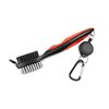 Yoport® Two Pack Golf Club Brush and Club Groove Cleaner 2 Ft Retractable Zip-line Aluminum Carabiner, Lightweight and Stylish, Ergonomic Design, Easily Attaches to Golf Bag (red+Green)