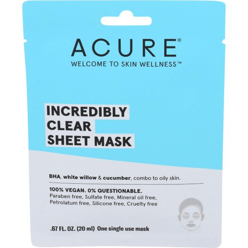 ACURE Incredibly Clear Sheet Mask, 0.67 FZ