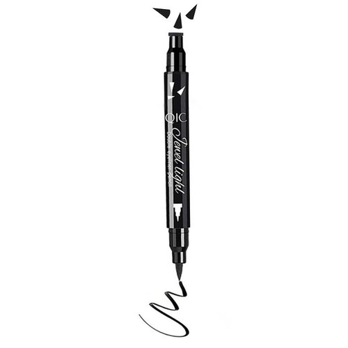 Go Ho Black Liquid Eyeliner Stamp,Eyeliner Stamp Wingliner,Winged Eyeliner Stamp for Cat Eyes,Double-Side Waterproof Liquid Eyeliner Pen,Long-lasting Smudge-proof Eye Liner Makeup Tools,1 PC