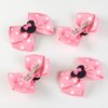 4Pcs Mouse Ears Bow Clips for Girls Women 4Inch Birthday Party Decorations Gift Costume Hair Accessories Polka Dot Pink