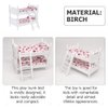 Zerodeko Lps Accessories Bunk Beds Set 1 12 Scale, Doll House Furniture of Bunk Bed with Ladder, Wooden Miniature Furniture Model, Kids’ Bedroom Set Play Toy Sets