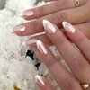 Foccna 24Pcs French Press on Nails Medium, White Fake Nails Almond Nails Glazed, Glossy False Nails, Acrylic Nails for Women and Girls