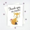 Orange Umbrella Co 12 pk Woodlands Thank you Cards, Fox, Squirrel, Hedgehog & Skunk Baby Shower Cards (Baby-431-Fox)