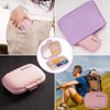 Kcmwsy Travel Pill Organizer Small Pill Box Portable Daily 8 Compartment Pill Case for Purse Pocket Medicine Vitamin Holder Container（Wheat Pink）