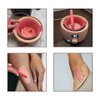 Silicone Wax Bowl For Hair Removal, Replacement Silicone Wax Liner for Wax Warmer Non-Stick Wax Pot with Wax Spatula Sticks(pink)
