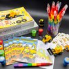 72 Pcs Construction Coloring Book with Crayons Bulk，Truck Car Party Favors Goodie Bags Fillers,Tractor Birthday Party Supplies Face Stickers Tattoo Prizes Gift for Engineering Vehicle