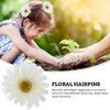 Beaupretty 12pcs Sunflower Hair Clips Daisy Flower Barrette Hawaiian Beach Alligator Hair Clips Headpiece Hairpin Brooches for Women Girls Summer Hair Accessories White