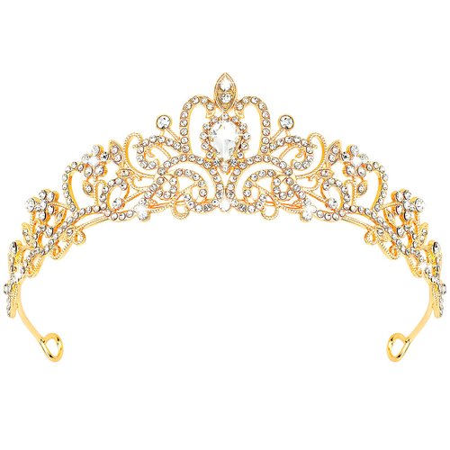 CIEHER Gold Tiara Crowns for Women Girls Princess Crown Tiaras for Women Tiaras for Girls Bridal Wedding Prom Quinceanera Birthday Crown Christmas Crown Gifts Hair Accessories for Women Girls