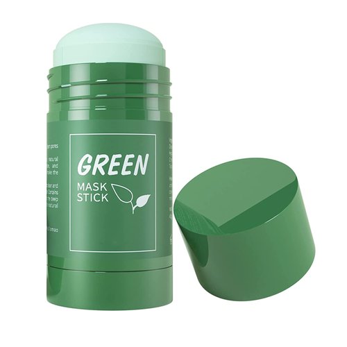 LEDeng Pocoskin Natural Green Tea Mask, Poreless Deep Cleanse Green Tea Mask Stick, Green Tea Purifying Clay Stick, Blackhead Remover with Green Tea Extract, Green Tea Mask Stick (2PCS)