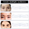 12 Pairs Eyebrow Shape Tape, Airbrush Eyebrow Sticker Stencils, Disposable Brow Shaping Sticker, Adhesive Eyebrow Template Sticker, Eyebrow Stamp Airbrush Brows Tape for Eyebrow Tinting Makeup