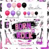 Cheereveal Born to Rock Party Decorations for Girls Guitar Balloon Garland Arch Kit, Rock N Roll Musical Notes Elements Backdrop, Purple & Pink Crenics Rock Stars Theme Party Birthday Party Supplies