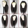 Zealady Kinky Straight Headband Wig Human Hair For Black Women 180 Density Yaki Straight Headband Wig Human Hair Glueless Human Hair Wigs 22 inch