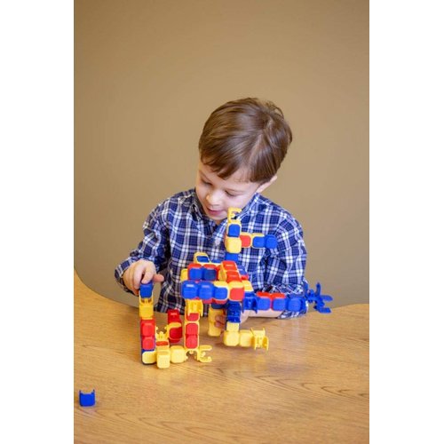 POPULAR PLAYTHINGS LinkaBlox Construction Toy Set with Activity Guide for Kids Ages 4 and Older