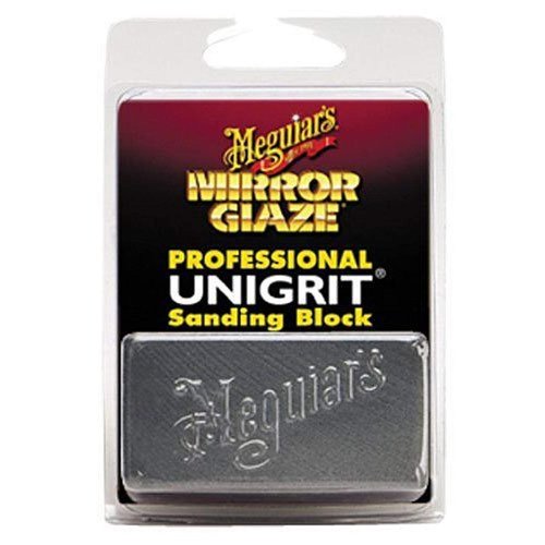 Meguiar's Professional Mirror Glaze Unigrit Sanding Block 2,000 Grit K2000 - Professional-Grade Sanding Block - Precise, Uniform Grit for Even Sanding that's Easy to Clean and Polish, 1 Sanding Block