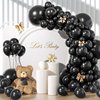 135pcs Black Balloons Different Sizes 18/12/10/5 Inch Black Balloon Garland Arch Kit for Wedding Birthday Anniversary Graduation Baby Shower Party Decorations (02-Black)