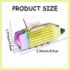 HIFANMM 3pcs Pencil Hair Claw Clips for Women Back to School Hair Accessories Sunflower Leopard Stripe Pen Hair Clips Students Teachers Non Slip Hairpins for Thick Thin Hair School Opens Season Decor