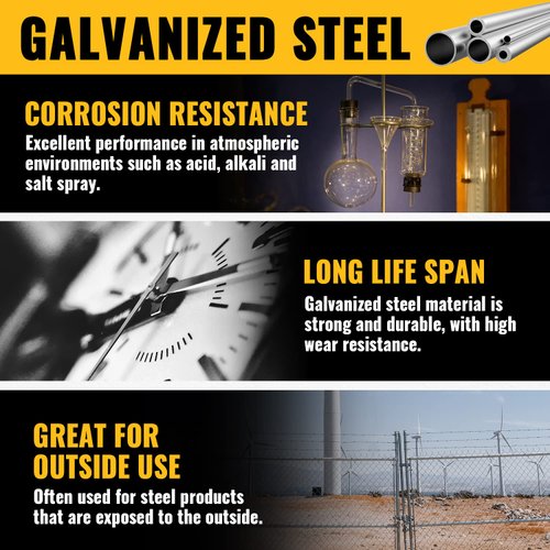 2-3/8" Chain Link Post Caps, VIVIDA Chain Link Fence Post Caps, Galvanized Post Caps, for 2-3/8" OD Post/Pipe, Chain Link Fence Parts, 2 PCS