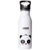 Happy Haystack Stainless Water Bottle with Panda Design 600ml with Sport Top (White)