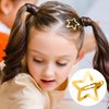 OIIKI 12PCS Golden Star Hair Accessories - Metal Non-Slip Snap Clips, Barrettes for Women, Girls (1.18in)