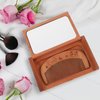 NOLITOY Wooden Folding Mirror and Comb Set, Pocket Mirror with Hair Brush Makeup Vanity Mirror for Women Grils Backpack Travel