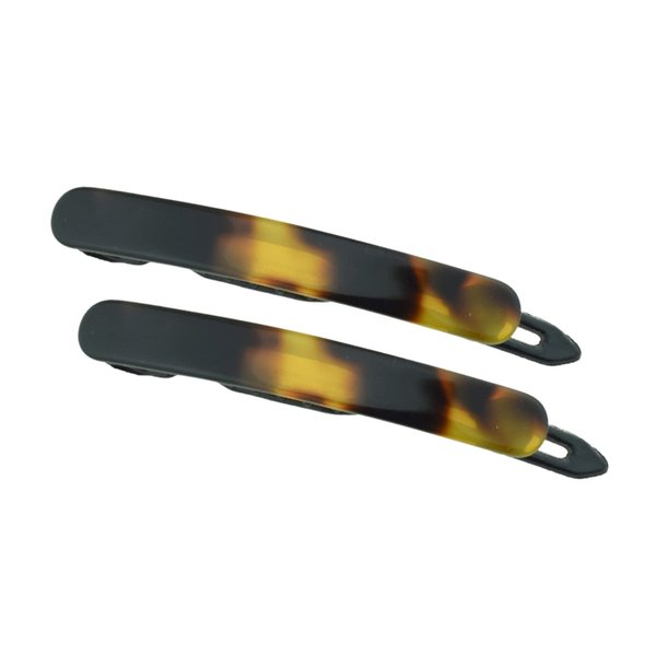 French Amie Rounded Oblong Small 2.5" Cellulose No Metal Set of 2 French Hair Slides Clips for Women Tige Boule Clasp Handmade Girls Side Slide-in Barrette Clip Paris Hair Accessories for Women Strong Hold No Slip Grip Fashion Durable and Styling, Made in